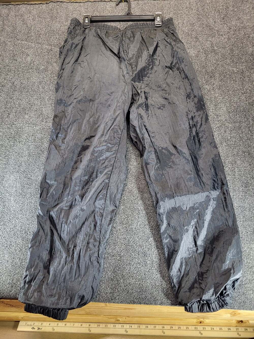 Vintage Black Nylon Windbreaker Jogger Pants Size L